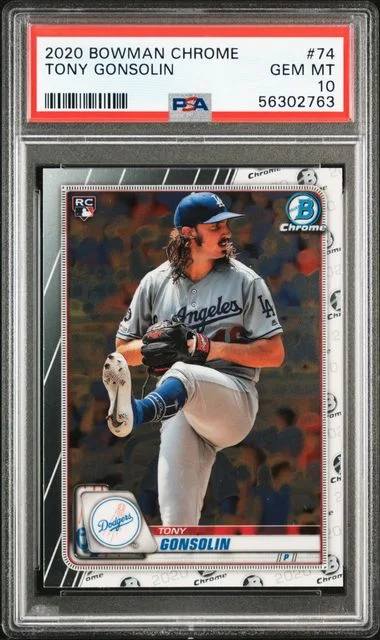2020 Bowman Chrome Tony Gonsolin #74 card image