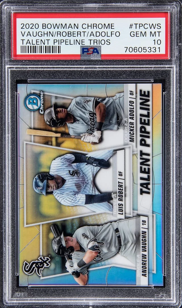 2020 Bowman Chrome Vaughn/Robert/Adolfo Talent Pipeline Trios #TP-CWS card image