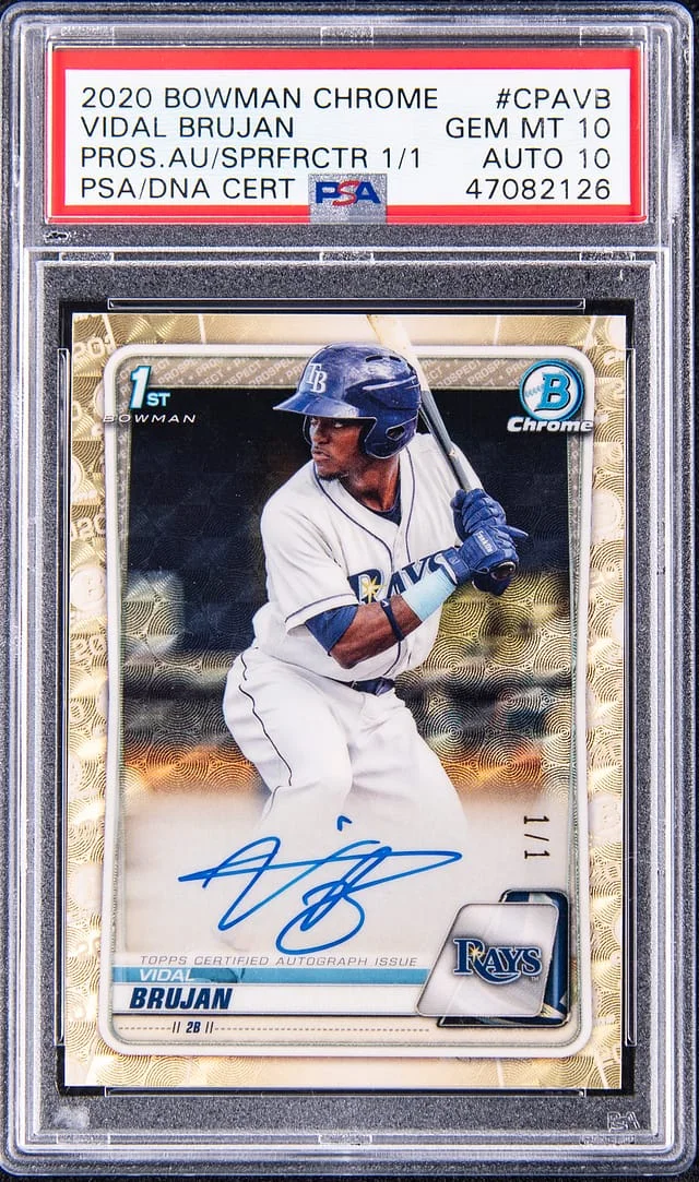 2020 Bowman Chrome Vidal Brujan Prospect Autograph SuperFractor #CPA-VB card image