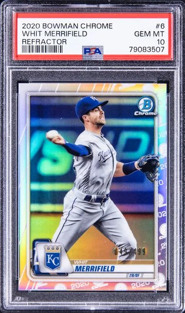 2020 Bowman Chrome Whit Merrifield Refractor #6 card image