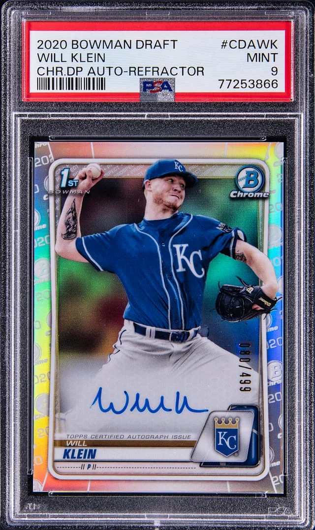 2020 Bowman Chrome Will Klein Autograph Refractor #CDAWK card image