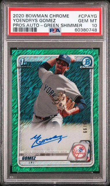 2020 Bowman Chrome Yoendrys Gomez Prospect Autographs #CPAYG card image
