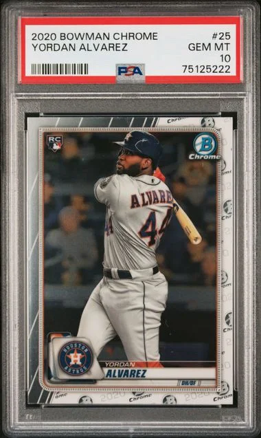 2020 Bowman Chrome Yordan Alvarez Refractor #25 card image