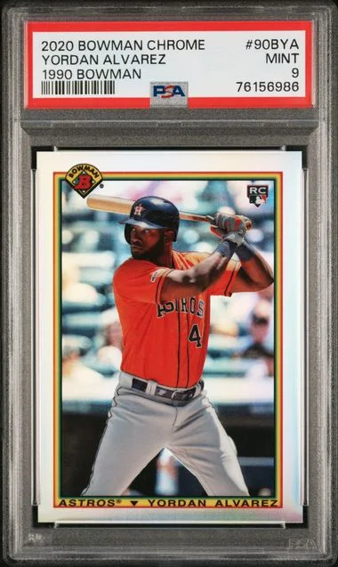 2020 Bowman Chrome Yordan Alvarez 1990 Bowman #90B-YA card image