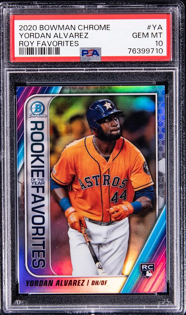 2020 Bowman Chrome Yordan Alvarez ROY Favorites #YA card image