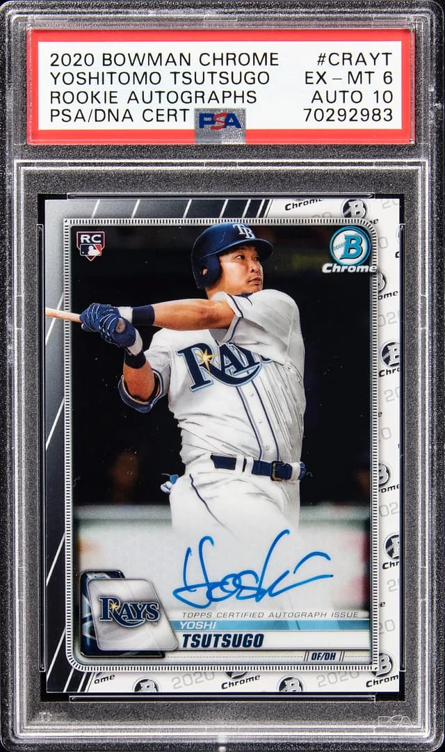 2020 Bowman Chrome Yoshitomo Tsutsugo Autograph #CRAYT card image