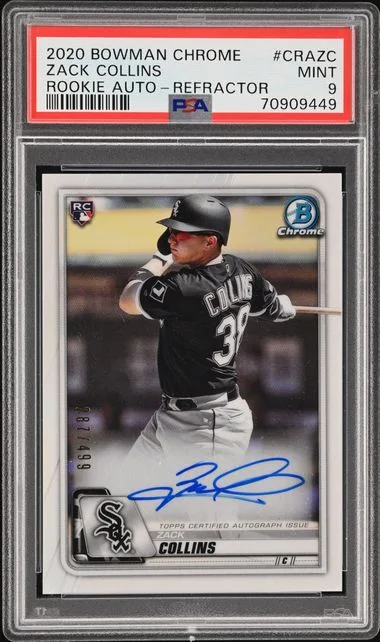 2020 Bowman Chrome Zack Collins Autographs Refractor #CRA-ZC card image