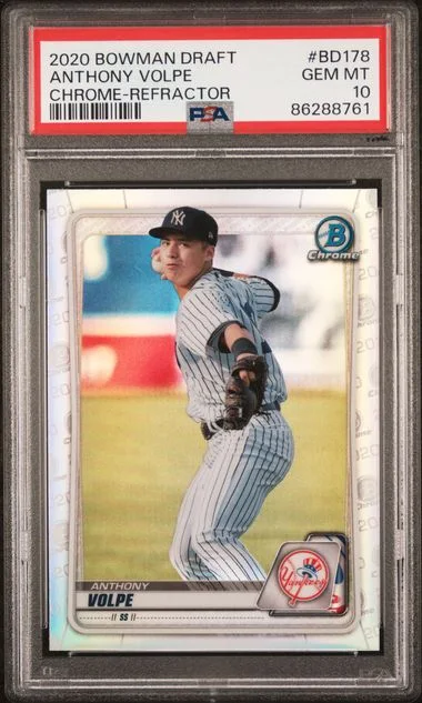 2020 Bowman Draft Anthony Volpe Chrome-Refractor #BD178 card image