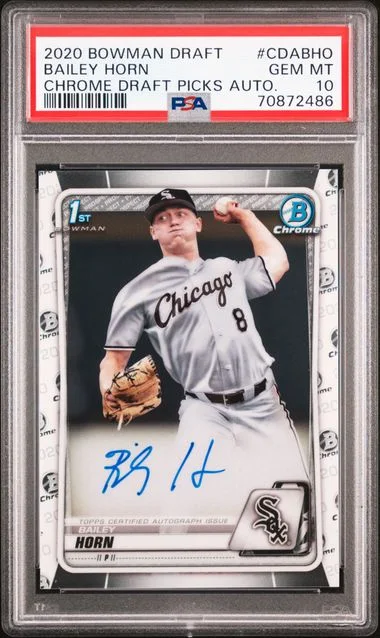2020 Bowman Draft Bailey Horn Chrome Draft Picks Autographs #CDA-BHO card image