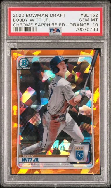2020 Bowman Draft Bobby Witt Jr. Chrome Sapphire Edition Orange #BD-152 card image