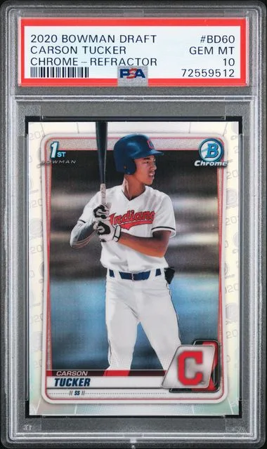 2020 Bowman Draft Carson Tucker Chrome Refractor #BD-60 card image
