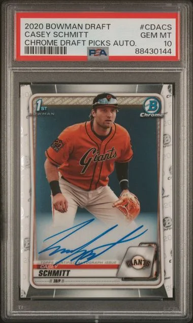 2020 Bowman Draft Casey Schmitt Chrome Draft Picks Autographs #CDA-CS card image