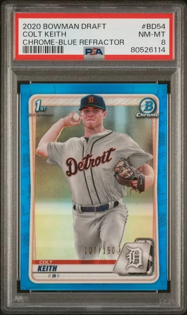 2020 Bowman Draft Colt Keith Chrome-Blue Refractor #BD-54 card image