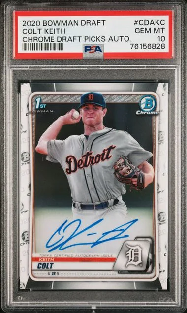 2020 Bowman Draft Colt Keith Chrome Draft Picks Autographs #CDAKC card image