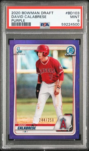 2020 Bowman Draft David Calabrese Chrome-Refractor #Bd103 card image