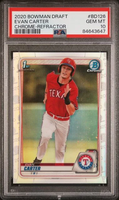 2020 Bowman Draft Evan Carter 1st Bowman Chrome-Refractor #BD126 card image