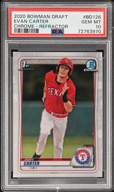 2020 Bowman Draft Evan Carter Chrome Refractor #BD-126 card image