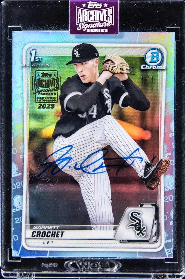 2020 Bowman Draft Garrett Crochet Chrome Refractor '25 Topps Archives Signature Series #BD-95 card image