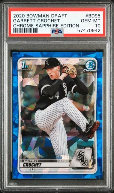 2020 Bowman Draft Garrett Crochet Chrome Sapphire Edition #Bd95 card image