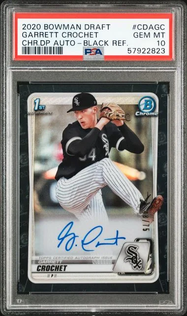 2020 Bowman Draft Garrett Crochet Chrome Draft Picks Autographs #CDAGC card image