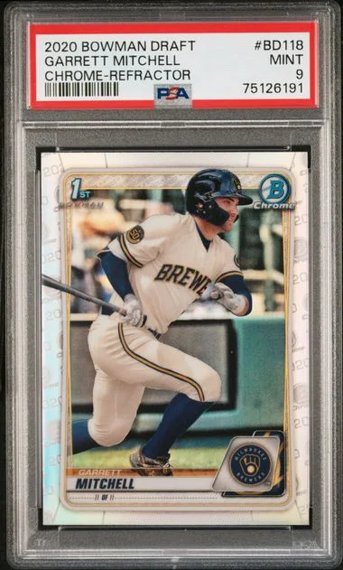 2020 Bowman Draft Garrett Mitchell Chrome Refractor #BD-118 card image