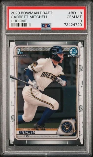 2020 Bowman Draft Garrett Mitchell Chrome #Bd118 card image