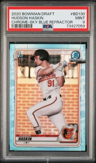 2020 Bowman Draft Hudson Haskin Purple #Bd130 card image