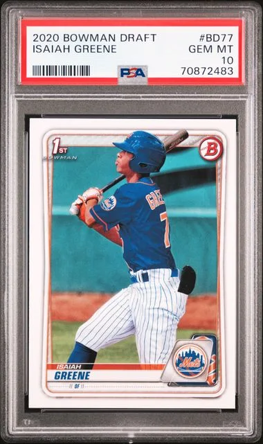 2020 Bowman Draft Isaiah Greene Chrome Sapphire Edition #BD-77 card image