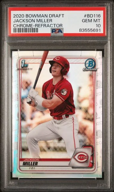 2020 Bowman Draft Jackson Miller Chrome-Refractor #BD116 card image