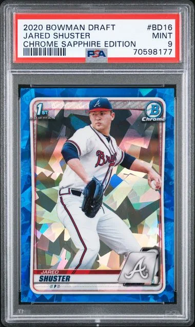 2020 Bowman Draft Jared Shuster Chrome Sapphire Edition #BD-16 card image