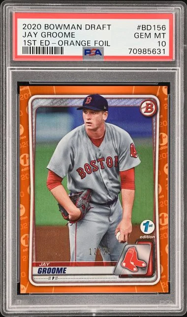 2020 Bowman Draft Jay Groome 1st Edition Orange Foil #BD-156 card image