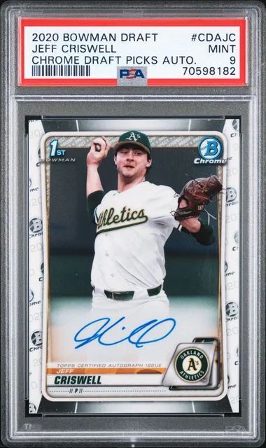 2020 Bowman Draft Jeff Criswell Chrome Draft Picks Autographs #CDAJC card image