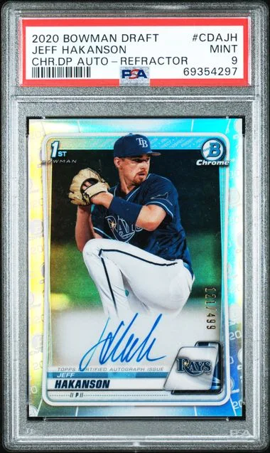 2020 Bowman Draft Jeff Hakanson Chrome Draft Picks Autographs Refractor #CDA-JH card image