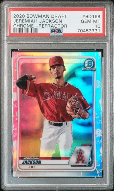 2020 Bowman Draft Jeremiah Jackson Chrome Refractor #BD-169 card image