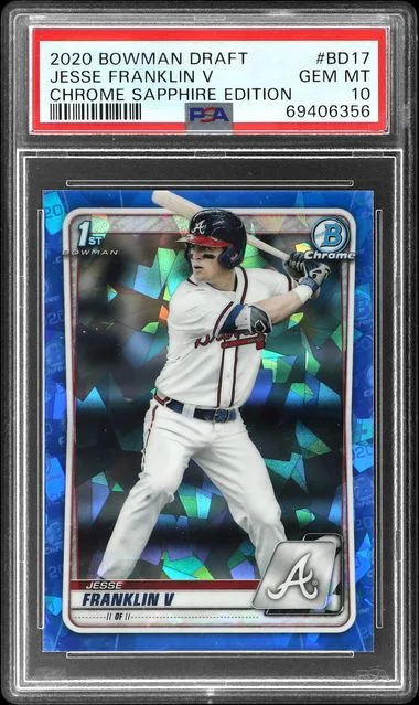 2020 Bowman Draft Jesse Franklin V Chrome Refractor #BD-17 card image