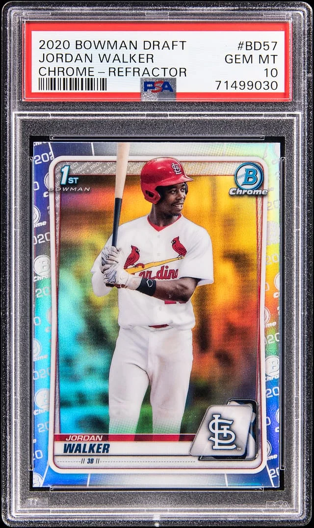 2020 Bowman Draft Jordan Walker Chrome Refractor #BS-57 card image