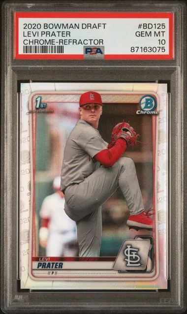 2020 Bowman Draft Levi Prater Chrome-Refractor #BD125 card image