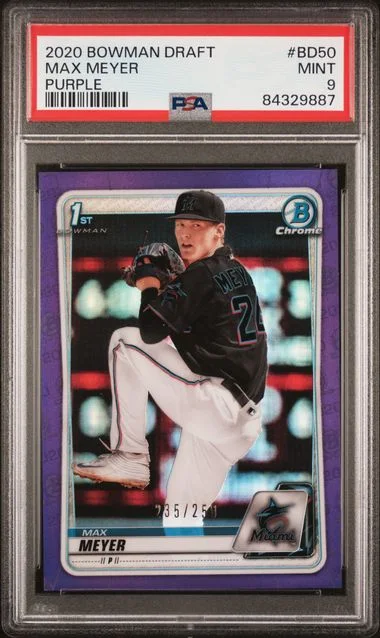 2020 Bowman Draft Max Meyer Purple #BD50 card image