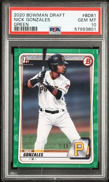 2020 Bowman Draft Nick Gonzales #BD81 card image