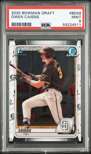 2020 Bowman Draft Owen Caissie #BD-49 card image