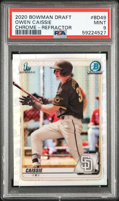 2020 Bowman Draft Owen Caissie Chrome-Refractor #Bd49 card image