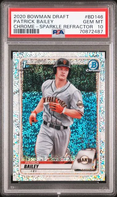 2020 Bowman Draft Patrick Bailey Chrome Sparkle Refractor #BD-146 card image