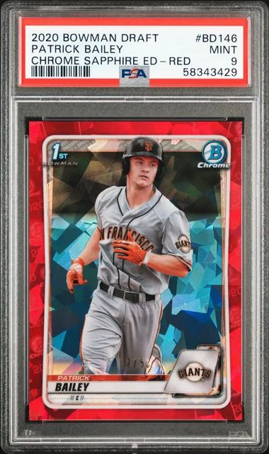 2020 Bowman Draft Patrick Bailey Chrome Sapphire Edition #BD146 card image
