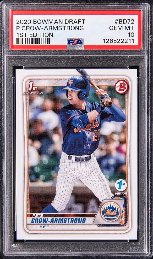 2020 Bowman Draft Pete Crow-Armstrong 1st Edition #BD-72 card image