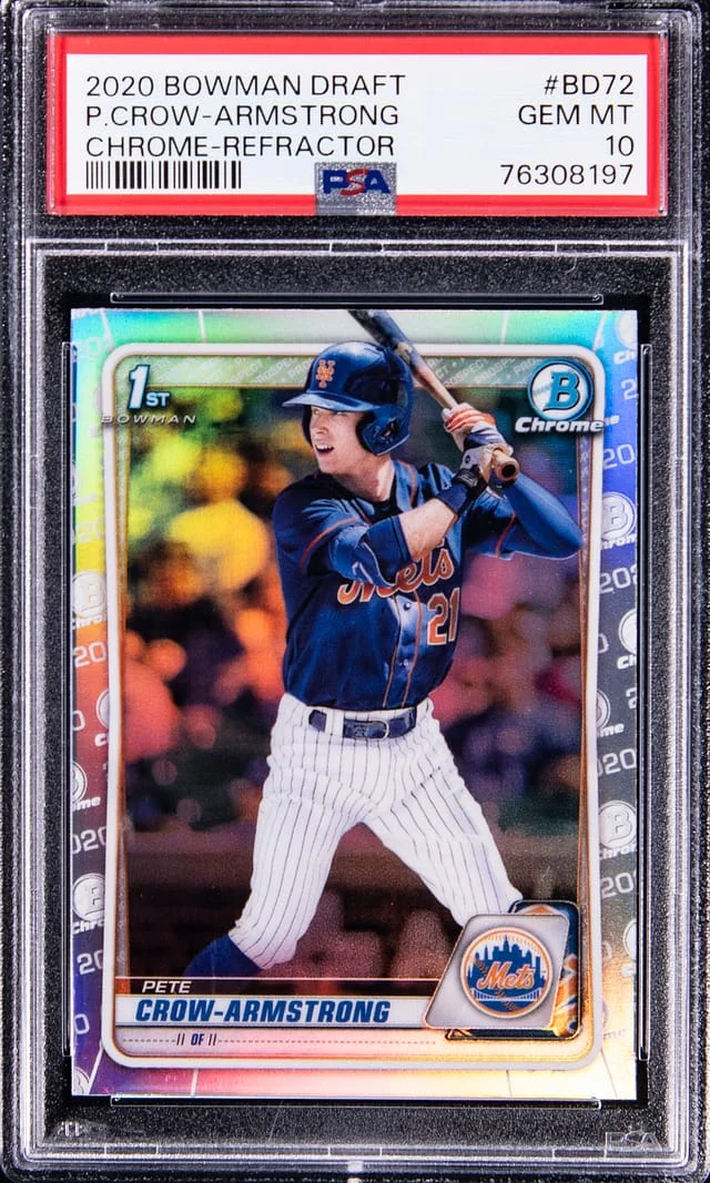 2020 Bowman Draft Pete Crow-Armstrong Chrome Refractor #BD72 card image
