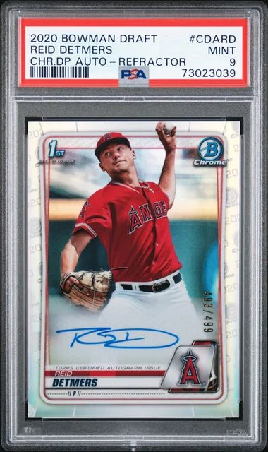 2020 Bowman Draft Reid Detmers Chrome Draft Picks Autographs Refractor #CDA-RD card image