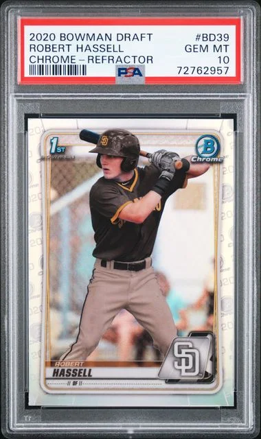 2020 Bowman Draft Robert Hassell Chrome Refractor #BD39 card image