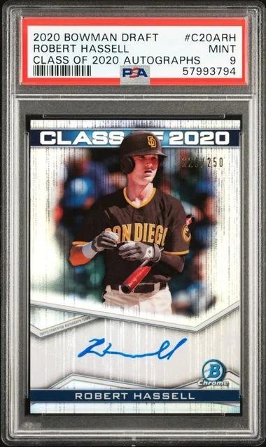 2020 Bowman Draft Robert Hassell Class Of 2020 Autographs #C20ARH card image