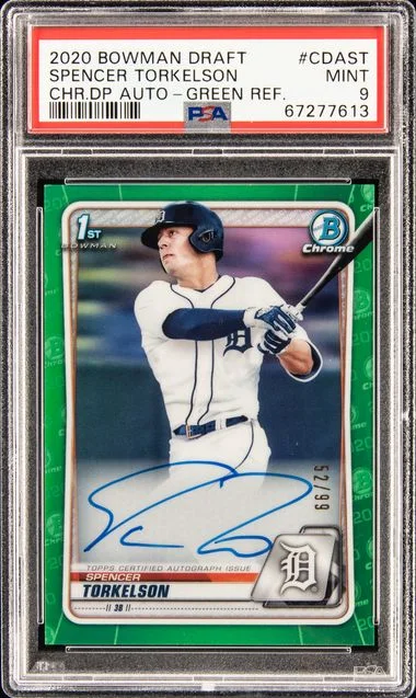 2020 Bowman Draft Spencer Torkelson Chrome Draft Picks Autographs Red Refractor #CDA-ST card image