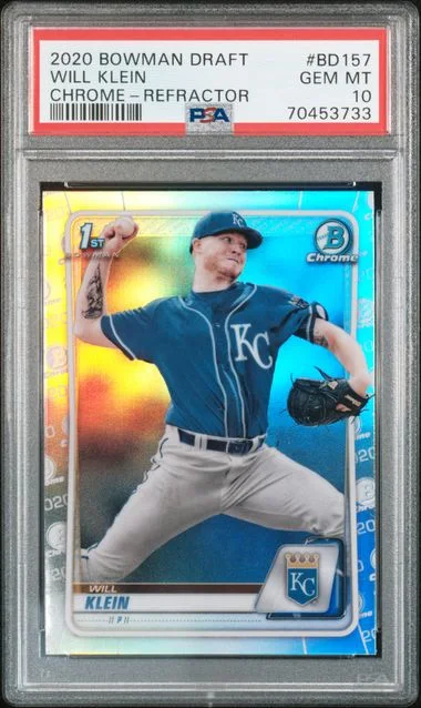 2020 Bowman Draft Will Klein Chrome Refractor #BD-157 card image